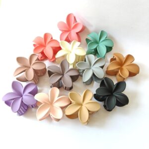 Aashvi Styles Matte Flower Hair Claw Clip, 3 Inch for Women Girls, 4 Pcs, Big Floral Hair Clip Claws for all types of hair, Strong Hold Non Slip Hair Jaw Clips