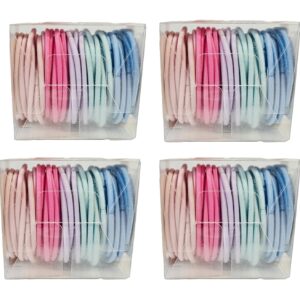 Aashvi Styles Hair Bands for Girls and Women, 40 Pieces Multicolour Elastic Ponytail Holders, Large Size